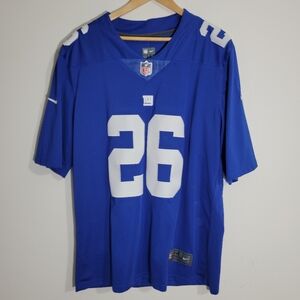 NFL Blue Jersey with White Number 26 Barkley